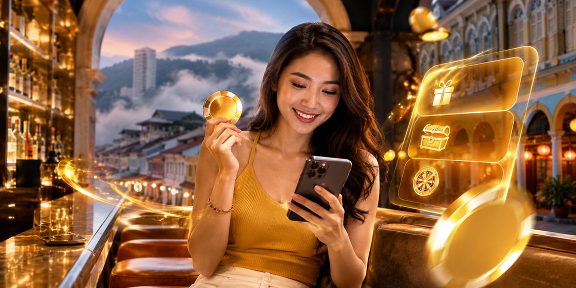 Pemain kasino mudah alih di Genting Highlands menikmati slot jackpot progresif bergaya Malaysia